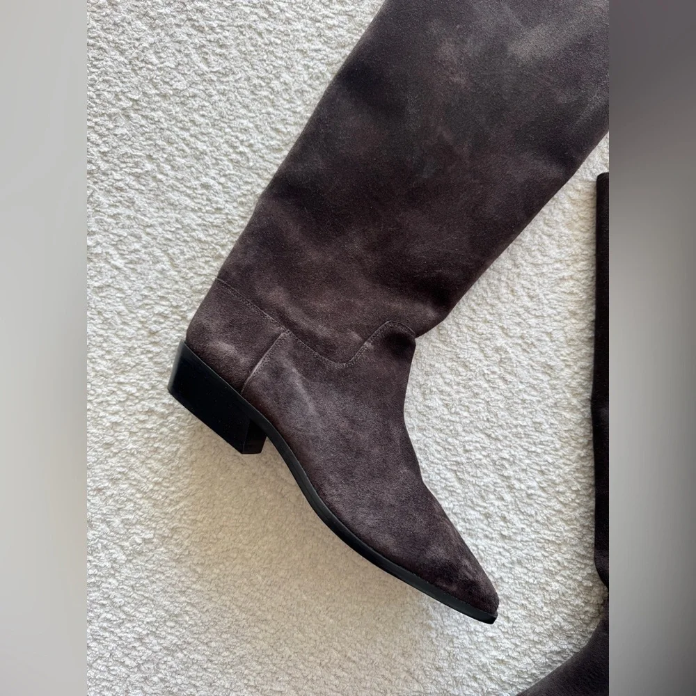 REFORMATION Dominique Knee Boots in Boss Suede 6.5